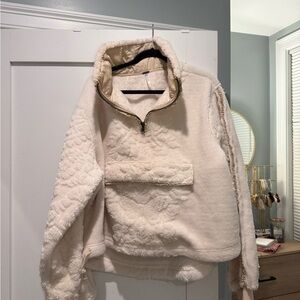Free people Cream Fleece Jacket
